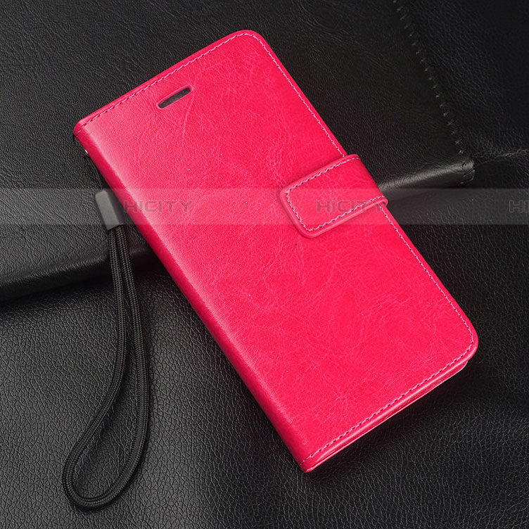 Custodia Portafoglio In Pelle Cover con Supporto T01 per Samsung Galaxy A90 5G Rosa Caldo