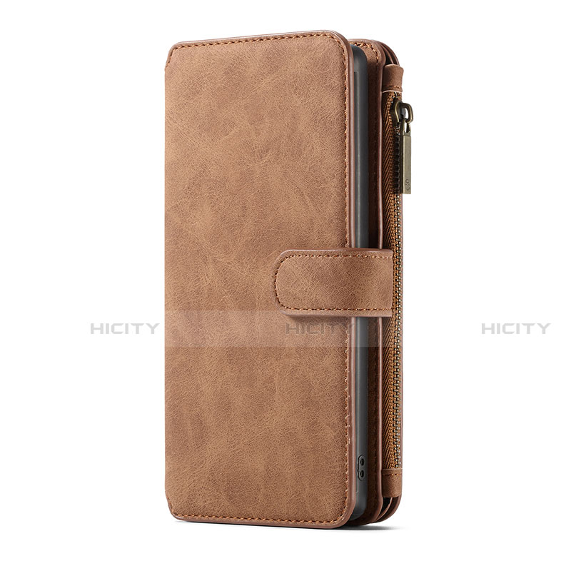 Custodia Portafoglio In Pelle Cover con Supporto T01 per Samsung Galaxy Note 10 Plus 5G Marrone