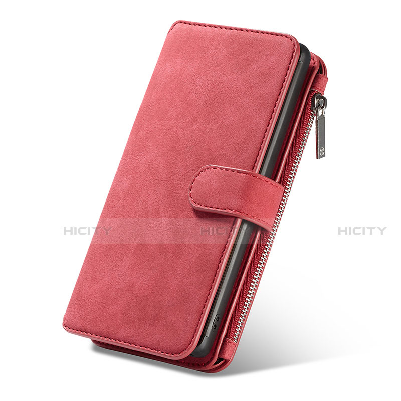 Custodia Portafoglio In Pelle Cover con Supporto T01 per Samsung Galaxy Note 10 Rosso