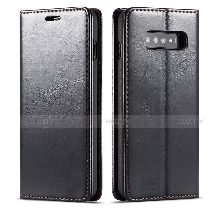 Custodia Portafoglio In Pelle Cover con Supporto T01 per Samsung Galaxy S10 5G Nero