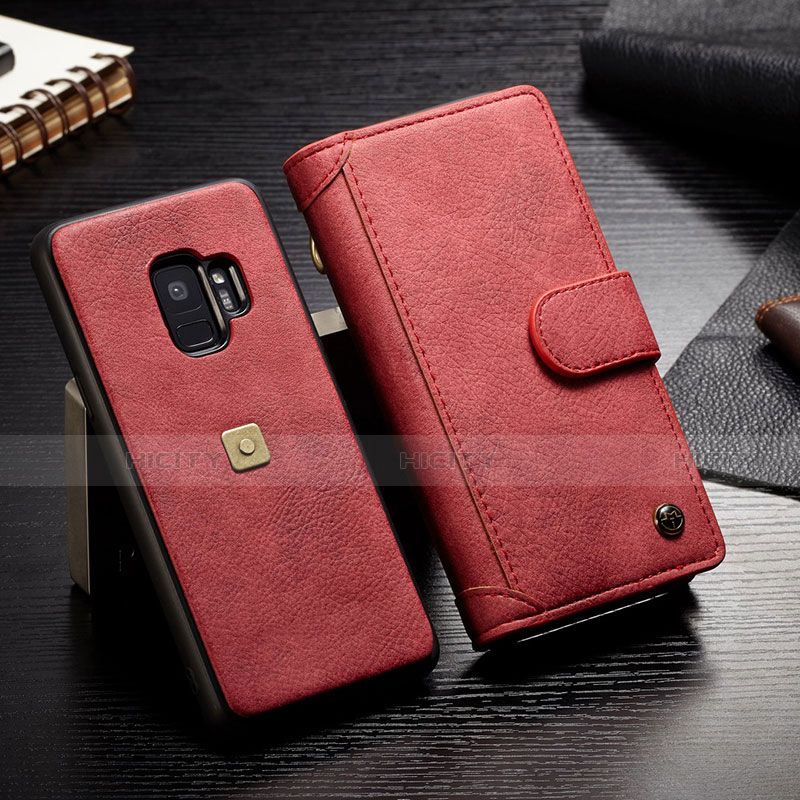 Custodia Portafoglio In Pelle Cover con Supporto T01 per Samsung Galaxy S9