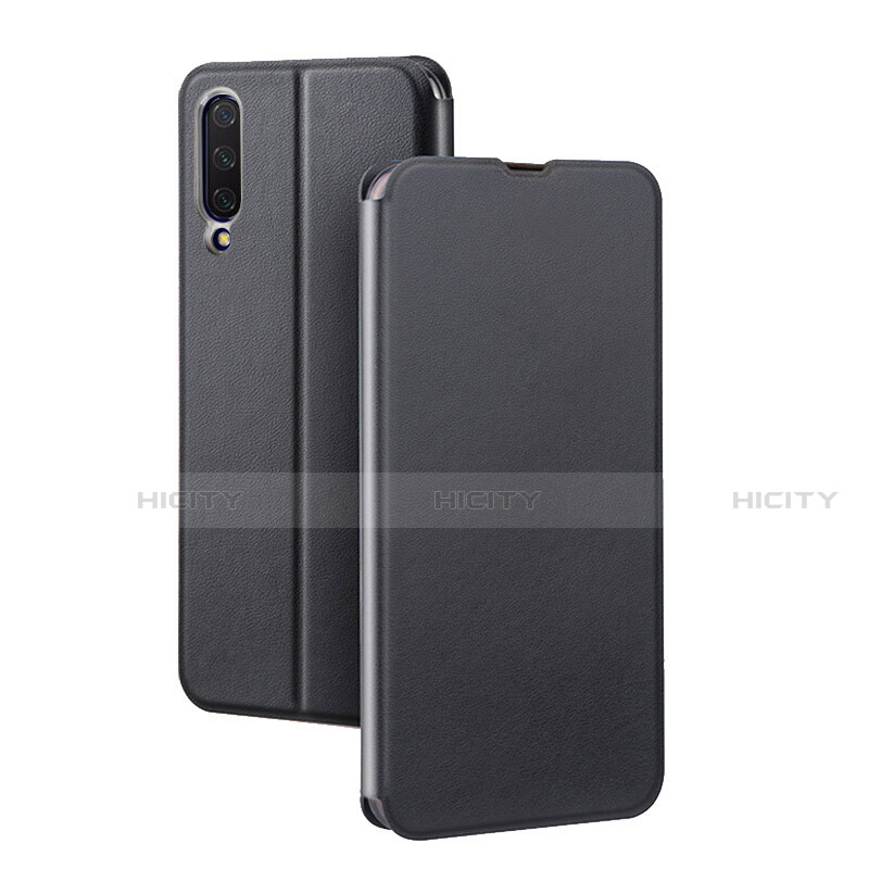 Custodia Portafoglio In Pelle Cover con Supporto T01 per Xiaomi Mi A3 Nero