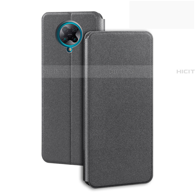 Custodia Portafoglio In Pelle Cover con Supporto T01 per Xiaomi Poco F2 Pro Grigio