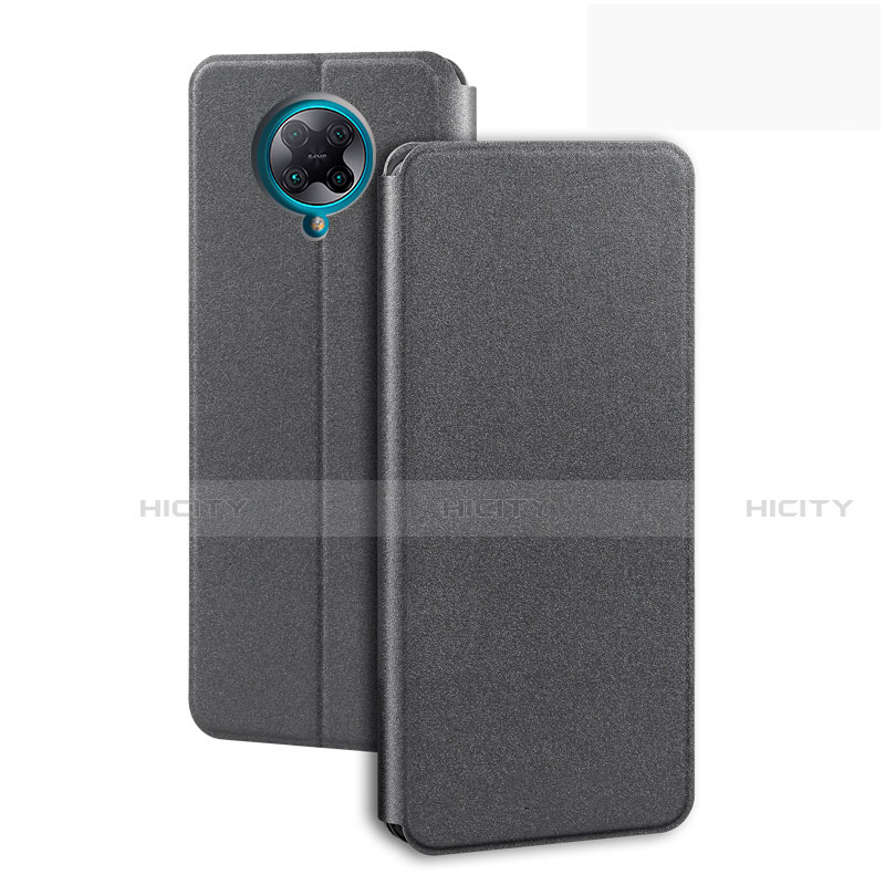 Custodia Portafoglio In Pelle Cover con Supporto T01 per Xiaomi Redmi K30 Pro Zoom Grigio