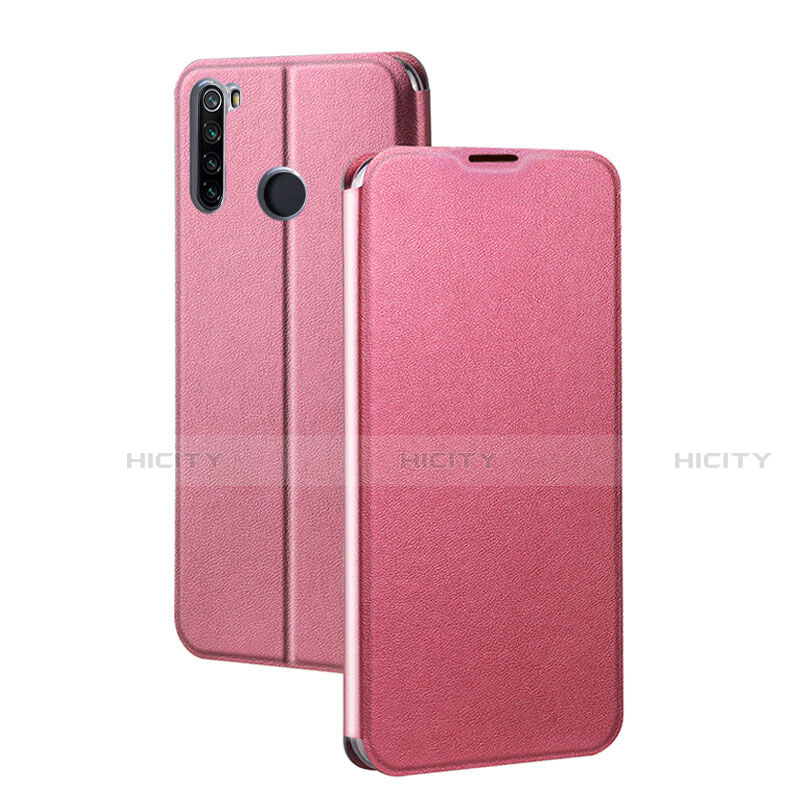 Custodia Portafoglio In Pelle Cover con Supporto T01 per Xiaomi Redmi Note 8 Rosa