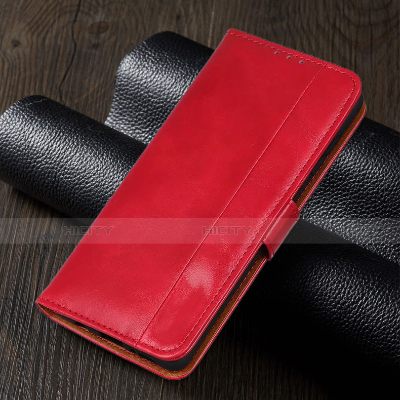 Custodia Portafoglio In Pelle Cover con Supporto T01 per Xiaomi Redmi Note 9 Pro Max Rosso