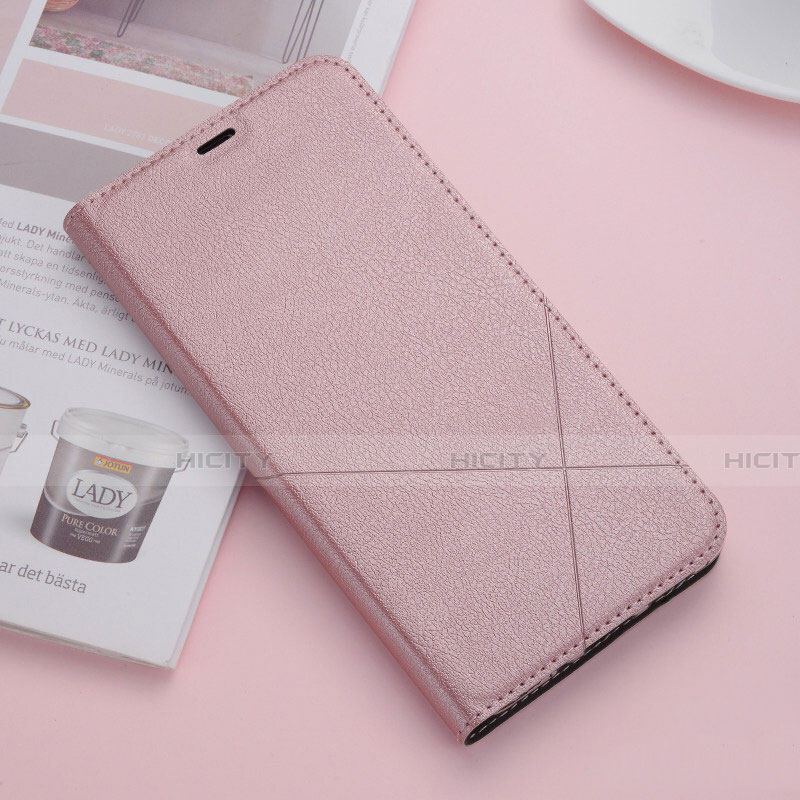 Custodia Portafoglio In Pelle Cover con Supporto T02 per Apple iPhone 11 Pro Max Oro Rosa