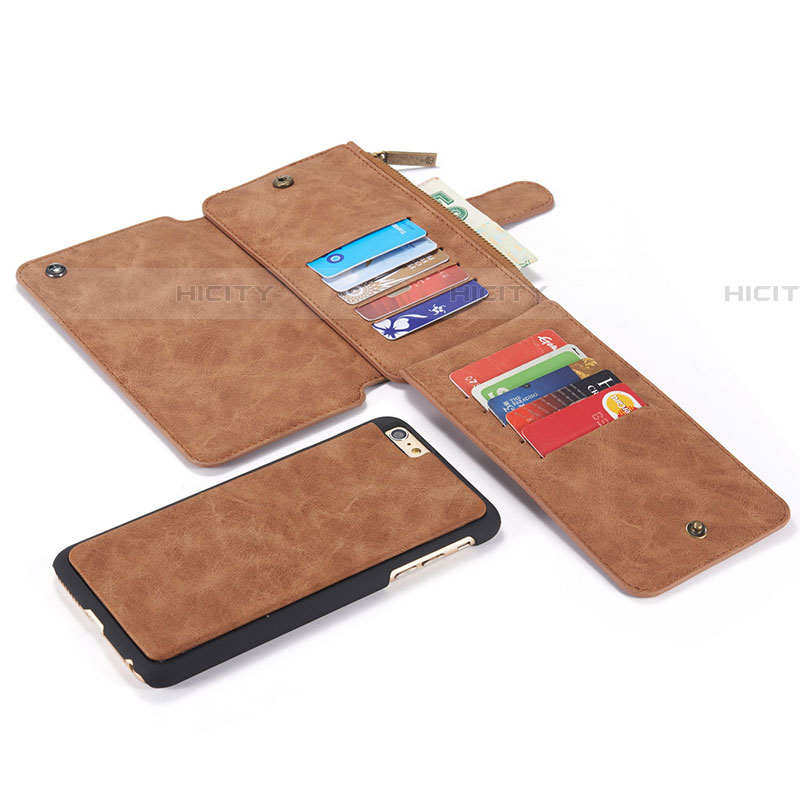 Custodia Portafoglio In Pelle Cover con Supporto T02 per Apple iPhone 6 Plus