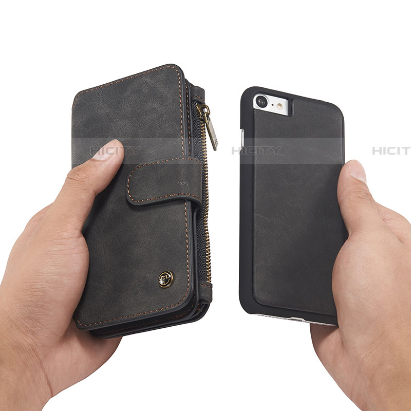 Custodia Portafoglio In Pelle Cover con Supporto T02 per Apple iPhone 7