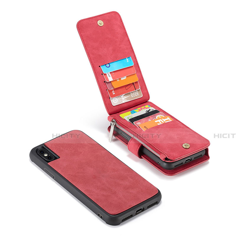 Custodia Portafoglio In Pelle Cover con Supporto T02 per Apple iPhone X