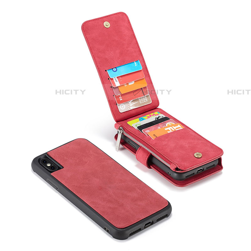 Custodia Portafoglio In Pelle Cover con Supporto T02 per Apple iPhone Xs