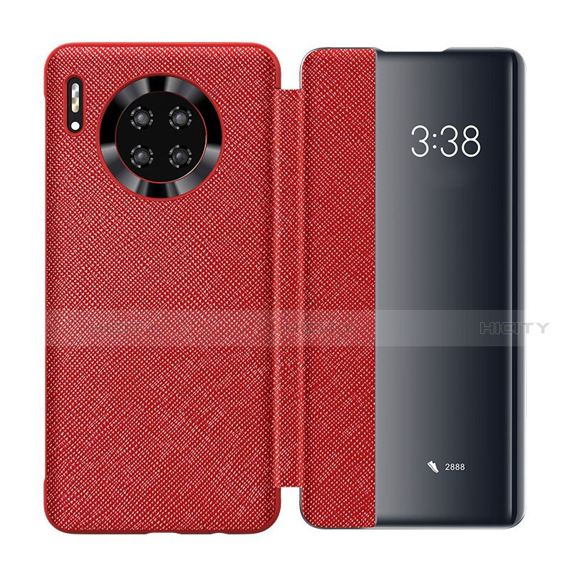 Custodia Portafoglio In Pelle Cover con Supporto T02 per Huawei Mate 30 5G Rosso