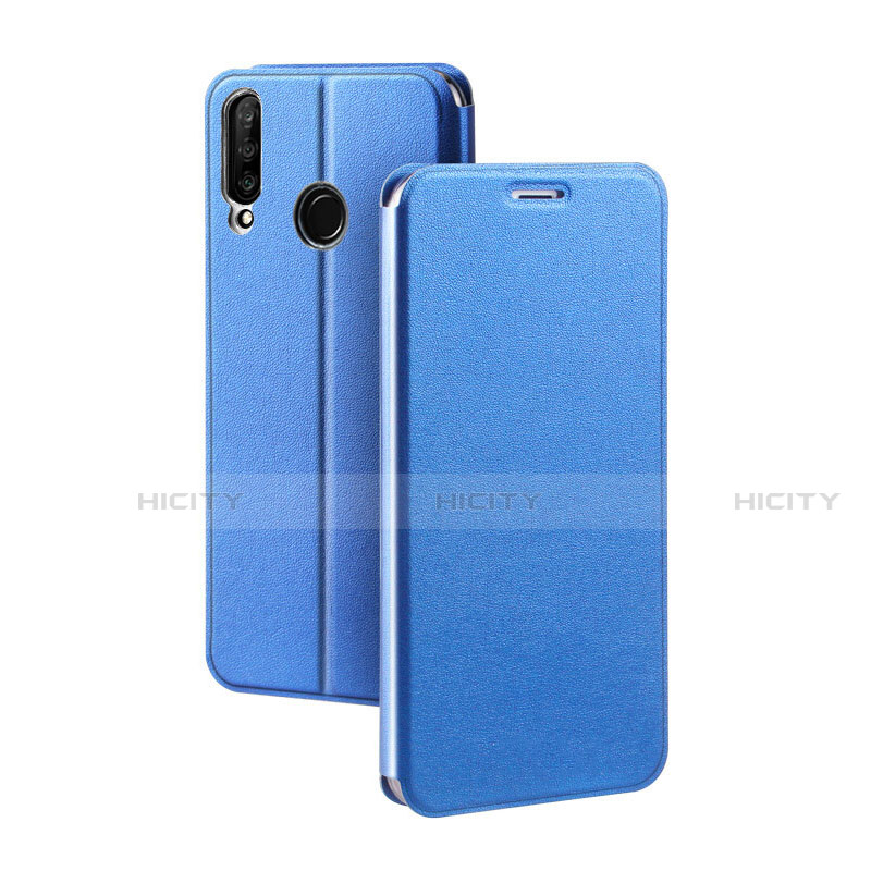 Custodia Portafoglio In Pelle Cover con Supporto T02 per Huawei Nova 4e Blu