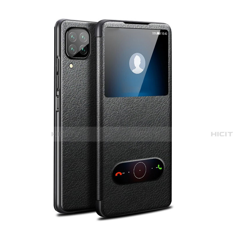 Custodia Portafoglio In Pelle Cover con Supporto T02 per Huawei Nova 6 SE Nero