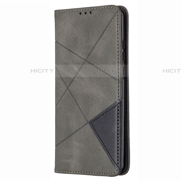 Custodia Portafoglio In Pelle Cover con Supporto T02 per Huawei P Smart (2020) Grigio