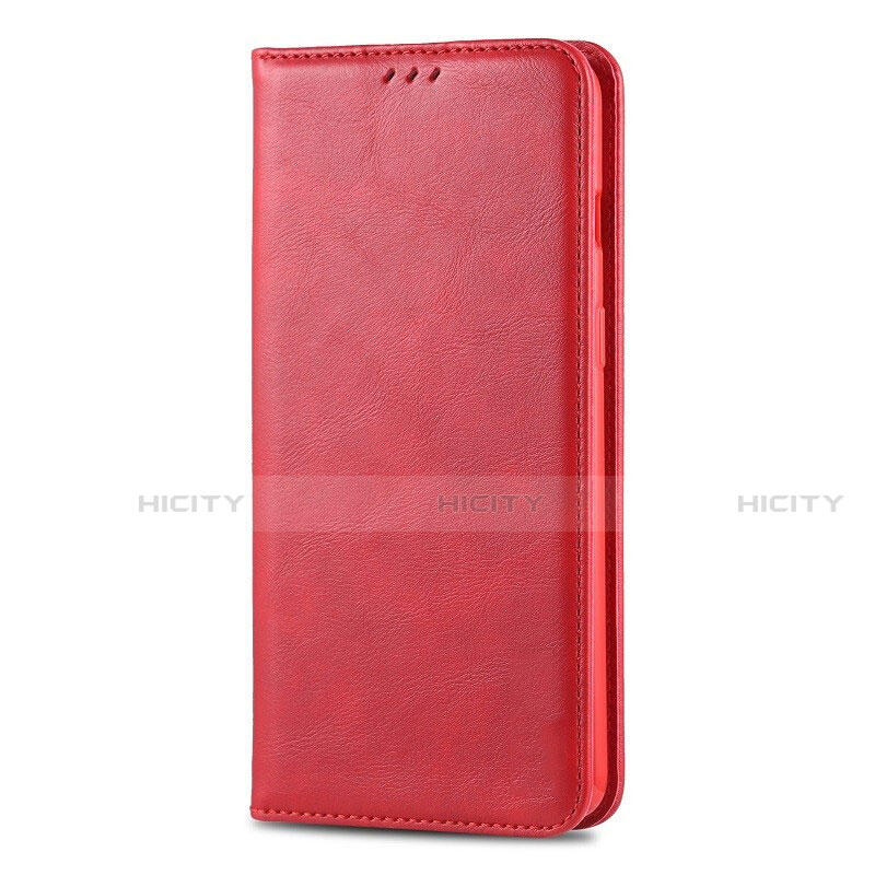 Custodia Portafoglio In Pelle Cover con Supporto T02 per Huawei P Smart+ Plus (2019) Rosso