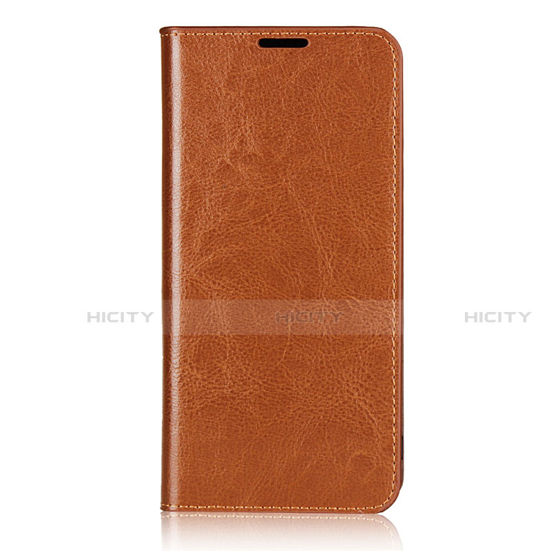 Custodia Portafoglio In Pelle Cover con Supporto T02 per Oppo A91 Arancione