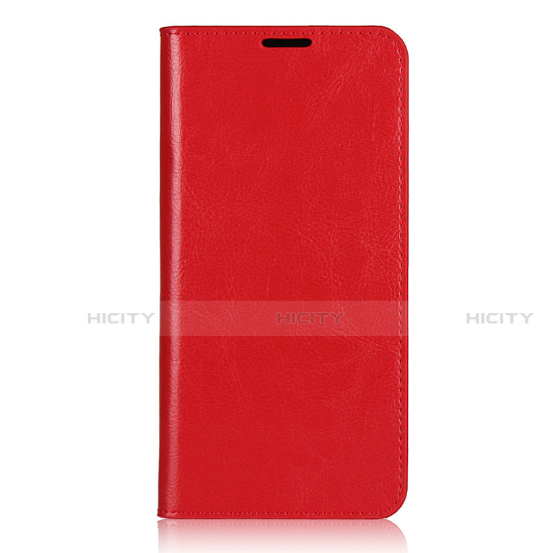 Custodia Portafoglio In Pelle Cover con Supporto T02 per Oppo F15 Rosso