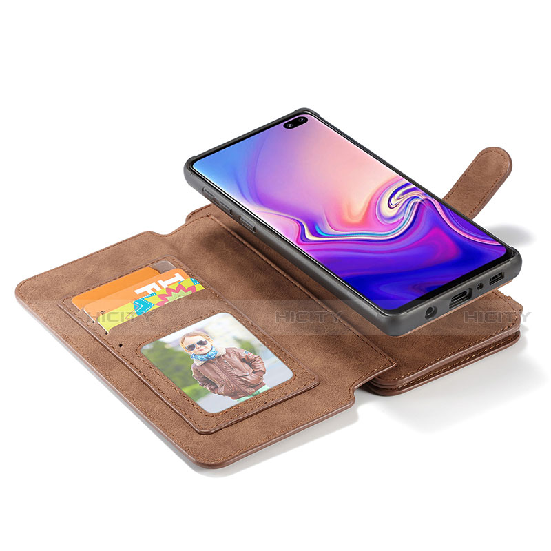 Custodia Portafoglio In Pelle Cover con Supporto T02 per Samsung Galaxy S10