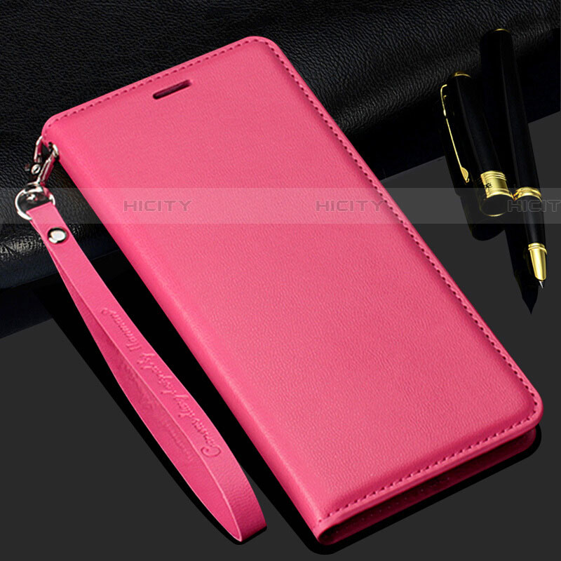 Custodia Portafoglio In Pelle Cover con Supporto T02 per Samsung Galaxy S20 5G Rosa Caldo