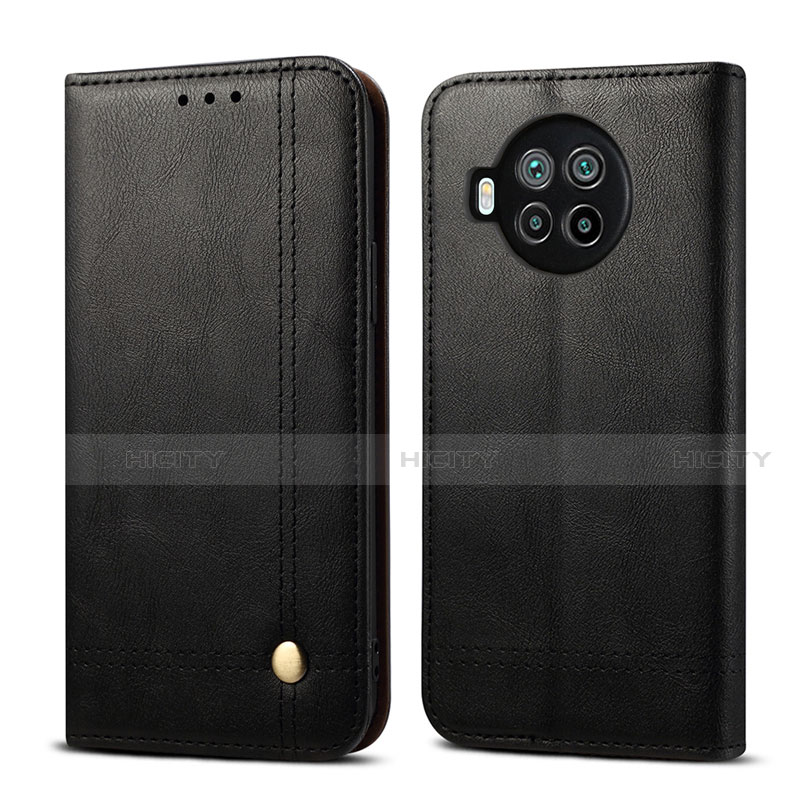 Custodia Portafoglio In Pelle Cover con Supporto T02 per Xiaomi Mi 10i 5G Nero