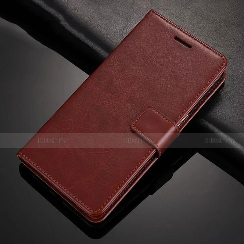 Custodia Portafoglio In Pelle Cover con Supporto T02 per Xiaomi Redmi Note 8T Marrone