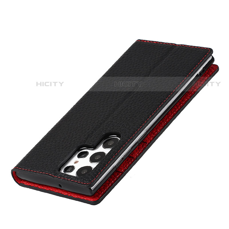 Custodia Portafoglio In Pelle Cover con Supporto T02D per Samsung Galaxy S21 Ultra 5G