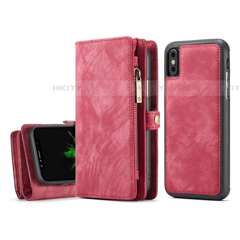 Custodia Portafoglio In Pelle Cover con Supporto T03 per Apple iPhone Xs