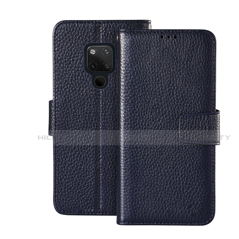 Custodia Portafoglio In Pelle Cover con Supporto T03 per Huawei Mate 20 X 5G Blu