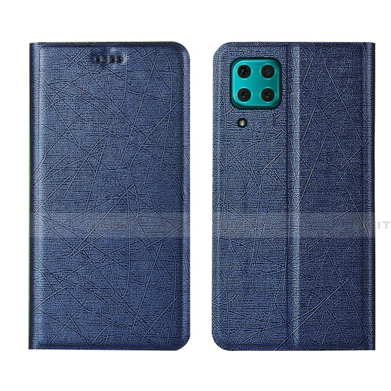 Custodia Portafoglio In Pelle Cover con Supporto T03 per Huawei Nova 6 SE Blu