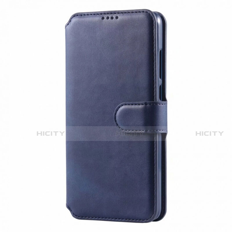 Custodia Portafoglio In Pelle Cover con Supporto T03 per Huawei P30 Lite Blu