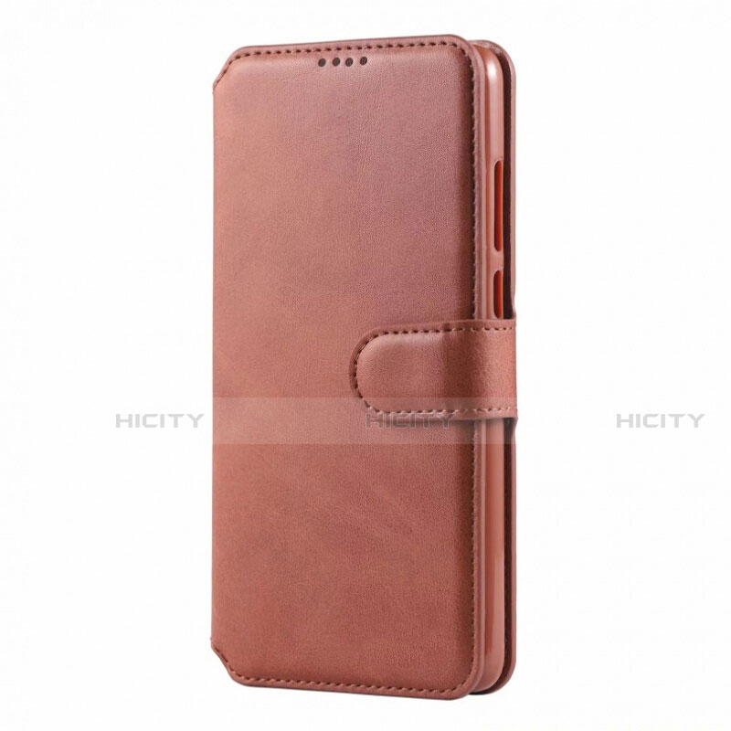 Custodia Portafoglio In Pelle Cover con Supporto T03 per Huawei P30 Lite New Edition Arancione