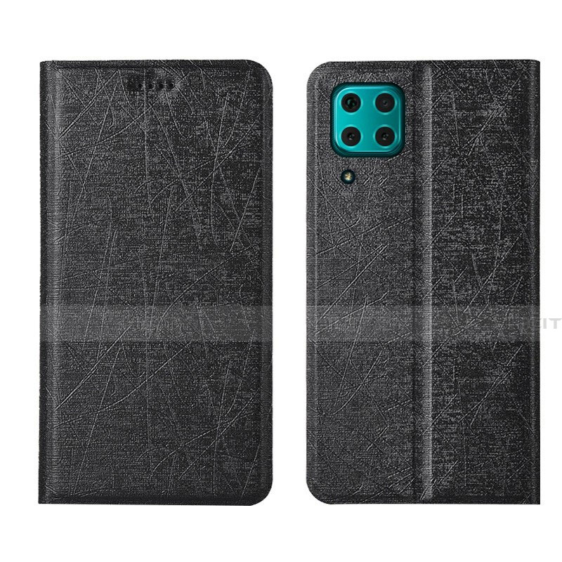 Custodia Portafoglio In Pelle Cover con Supporto T03 per Huawei P40 Lite Nero