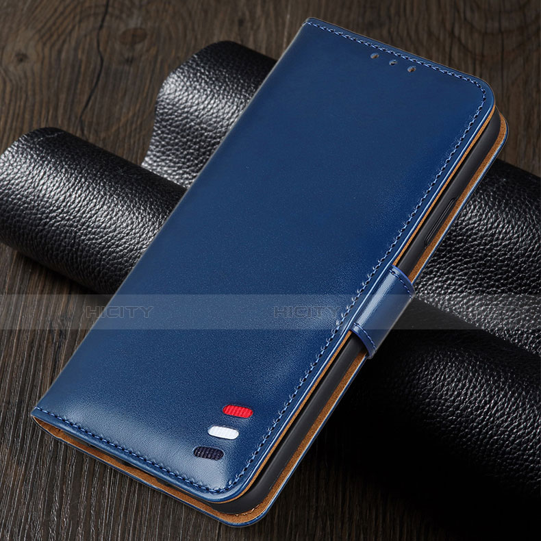 Custodia Portafoglio In Pelle Cover con Supporto T03 per Oppo A92 Blu