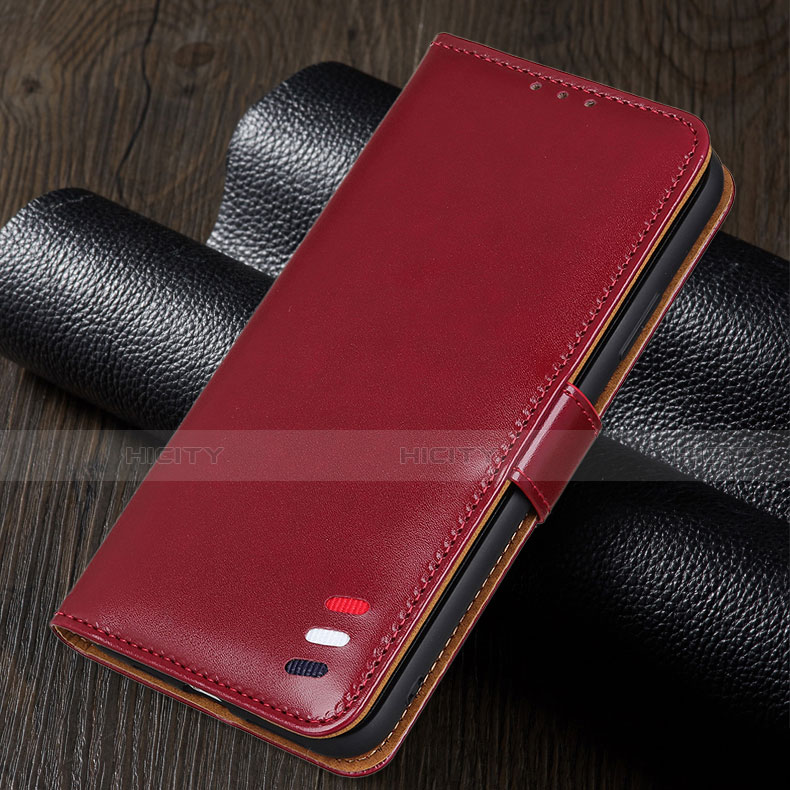 Custodia Portafoglio In Pelle Cover con Supporto T03 per Oppo A92 Rosso Rosa