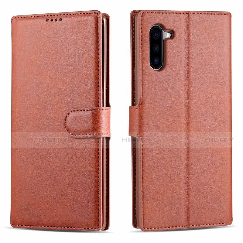 Custodia Portafoglio In Pelle Cover con Supporto T03 per Samsung Galaxy Note 10 5G Arancione