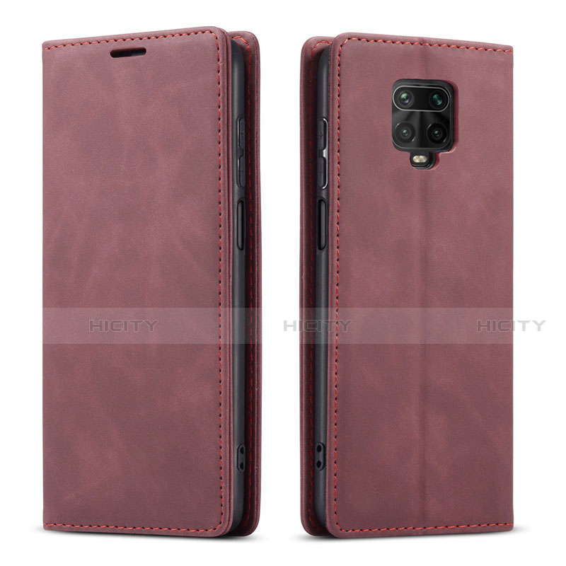 Custodia Portafoglio In Pelle Cover con Supporto T03 per Xiaomi Poco M2 Pro Rosso Rosa