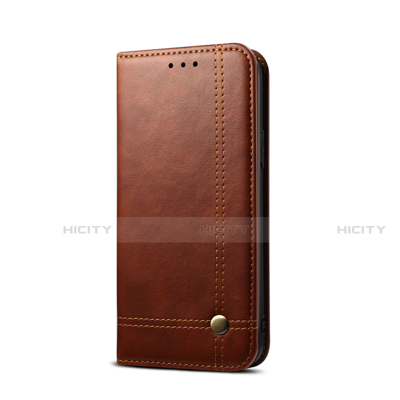 Custodia Portafoglio In Pelle Cover con Supporto T03 per Xiaomi Redmi 9i Marrone