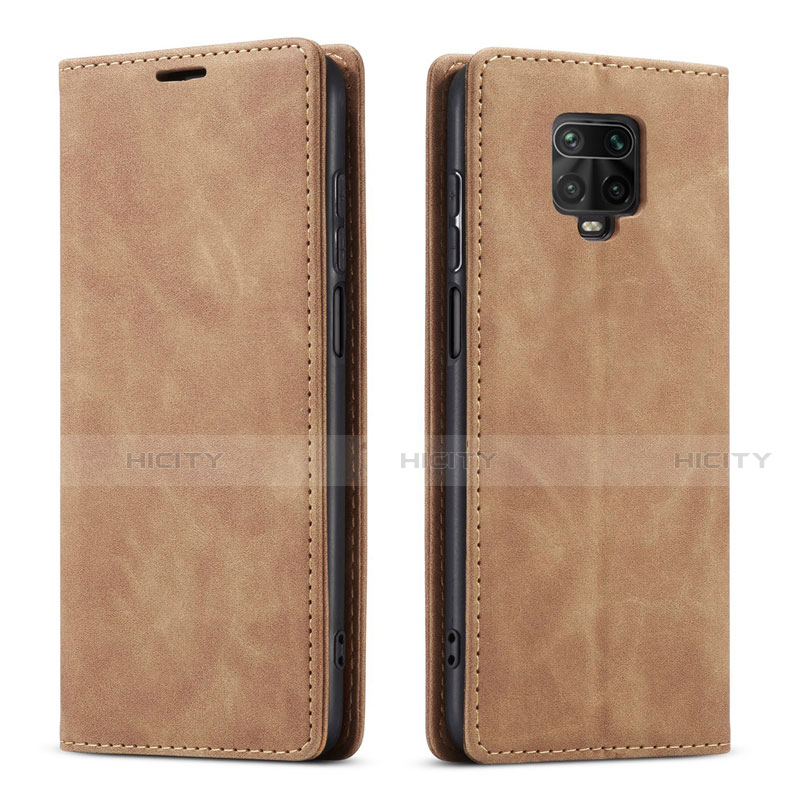 Custodia Portafoglio In Pelle Cover con Supporto T03 per Xiaomi Redmi Note 9 Pro Max Arancione