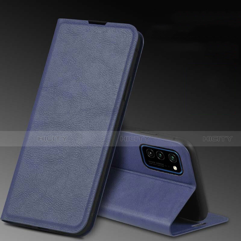 Custodia Portafoglio In Pelle Cover con Supporto T04 per Huawei Honor V30 5G Blu