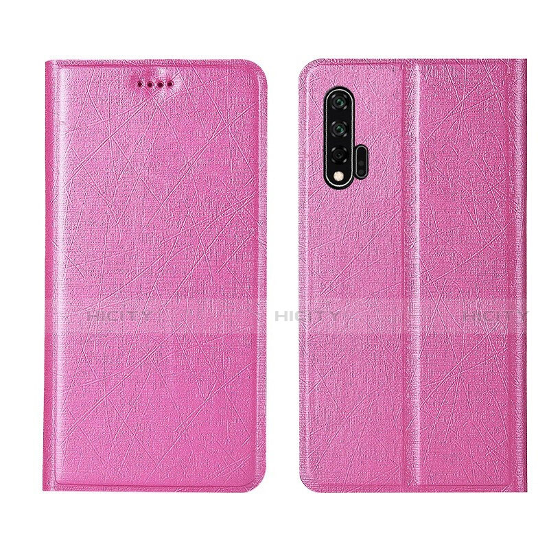 Custodia Portafoglio In Pelle Cover con Supporto T04 per Huawei Nova 6 5G Rosa