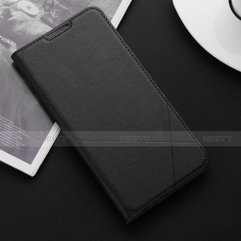 Custodia Portafoglio In Pelle Cover con Supporto T04 per Huawei P Smart+ Plus (2019) Nero