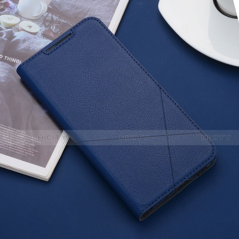 Custodia Portafoglio In Pelle Cover con Supporto T04 per Huawei P20 Lite (2019) Blu