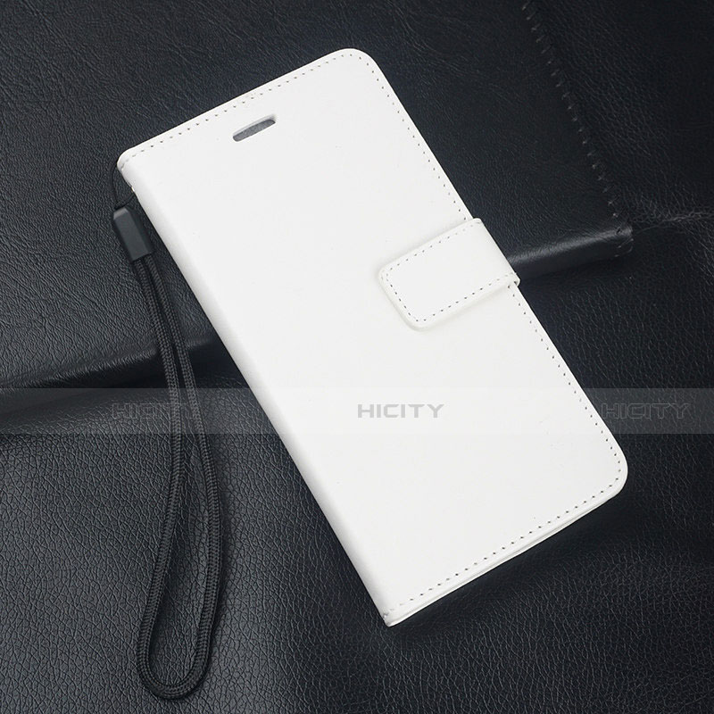 Custodia Portafoglio In Pelle Cover con Supporto T04 per Huawei P30 Lite XL Bianco