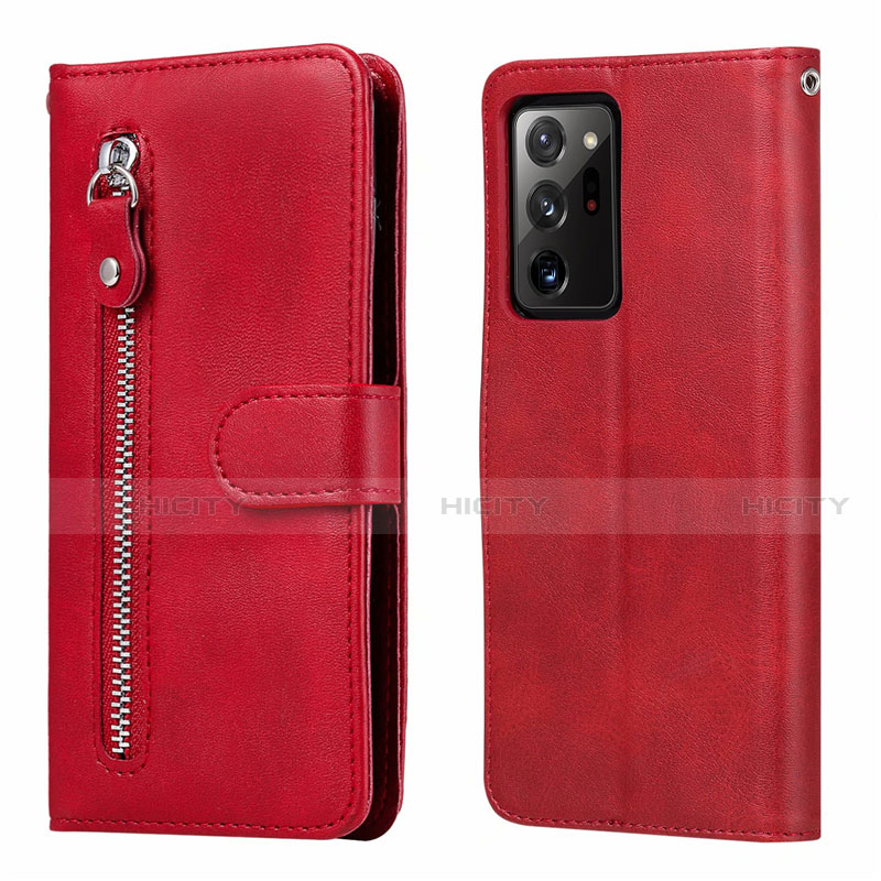 Custodia Portafoglio In Pelle Cover con Supporto T04 per Samsung Galaxy Note 20 Ultra 5G Rosso