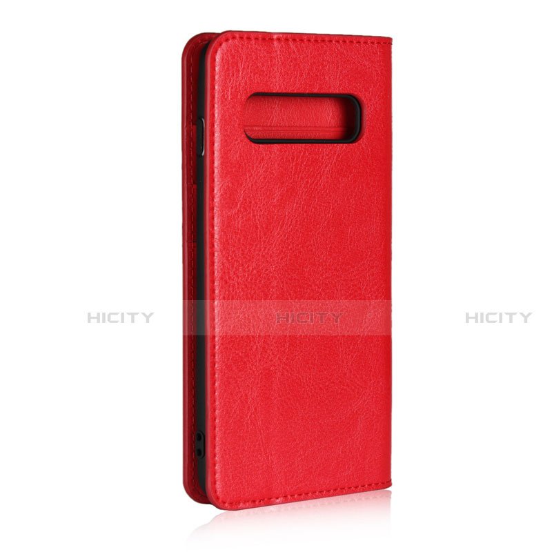 Custodia Portafoglio In Pelle Cover con Supporto T04 per Samsung Galaxy S10 5G Rosso