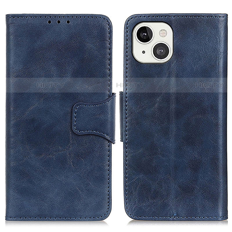 Custodia Portafoglio In Pelle Cover con Supporto T05 per Apple iPhone 13 Blu