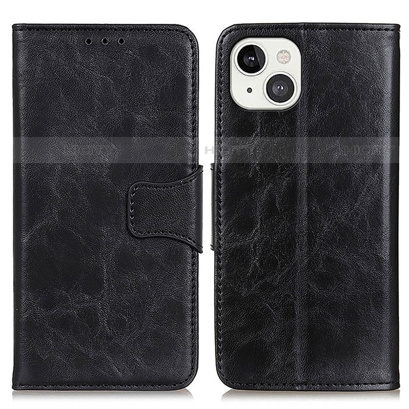 Custodia Portafoglio In Pelle Cover con Supporto T05 per Apple iPhone 14 Nero