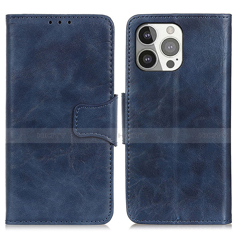 Custodia Portafoglio In Pelle Cover con Supporto T05 per Apple iPhone 14 Pro Blu