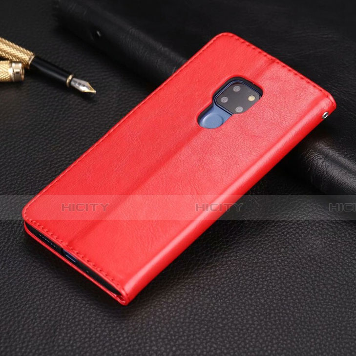 Custodia Portafoglio In Pelle Cover con Supporto T05 per Huawei Mate 20 X 5G Rosso